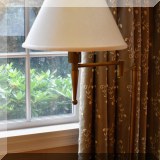 D07. Brass swing arm floor lamp 55&rdquo;h 